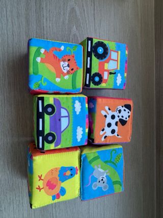 Pack de 6 Cubos sonajeros educativos para bebés
