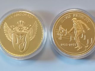 Monedas Conmemorativas Elvis y Michael Jackson