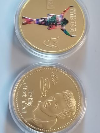 Monedas Conmemorativas Elvis y Michael Jackson