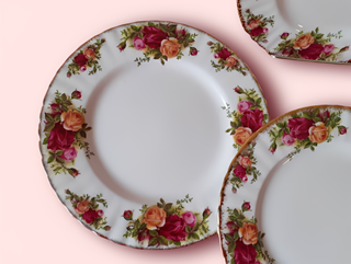 4 platos de 20 cm Royal Albert Old Country Roses