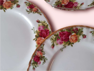 4 platos de 20 cm Royal Albert Old Country Roses