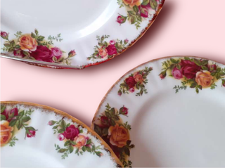 4 platos de 20 cm Royal Albert Old Country Roses
