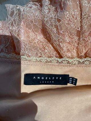 Vestido de encaje rosa mujer