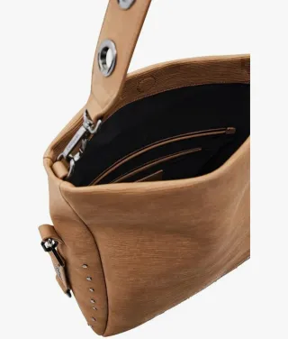 Bolso Desigual Camel Piel Tachuelas