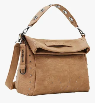 Bolso Desigual Camel Piel Tachuelas