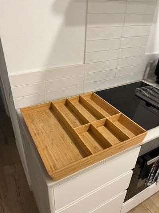 Bandeja cubiertos IKEA UPPDATERA Bambú 52x50 cm