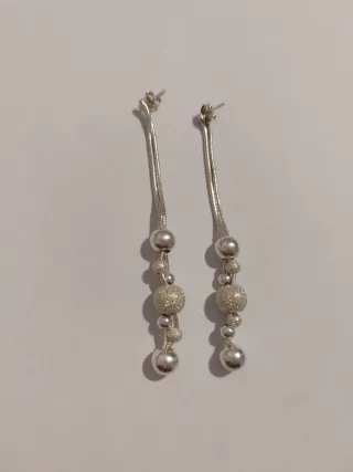 Pendientes plata bolitas