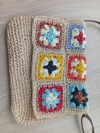 Bolso de crochet multicolor
