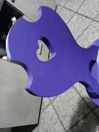 Sedia vintage viola in legno