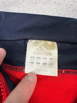 Chaqueta Deportiva Adidas Roja Cremallera Vintage