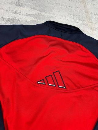 Chaqueta Deportiva Adidas Roja Cremallera Vintage