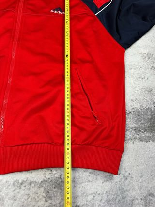 Chaqueta Deportiva Adidas Roja Cremallera Vintage