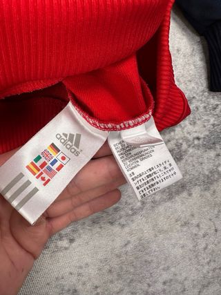 Chaqueta Deportiva Adidas Roja Cremallera Vintage