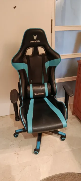 Silla Gaming Oversteel Negra y Azul