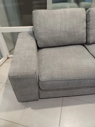 SOFÁ CHAISELONGUE KIVIK IKEA GRIS SEGUNDAMANO