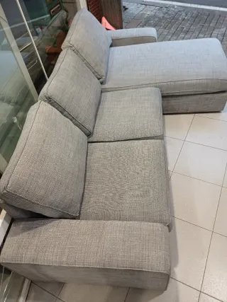 SOFÁ CHAISELONGUE KIVIK IKEA GRIS SEGUNDAMANO