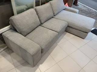 SOFÁ CHAISELONGUE KIVIK IKEA GRIS SEGUNDAMANO