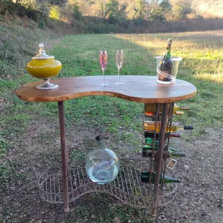 Barra botellero hierro forjado