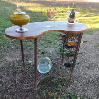 Barra botellero hierro forjado