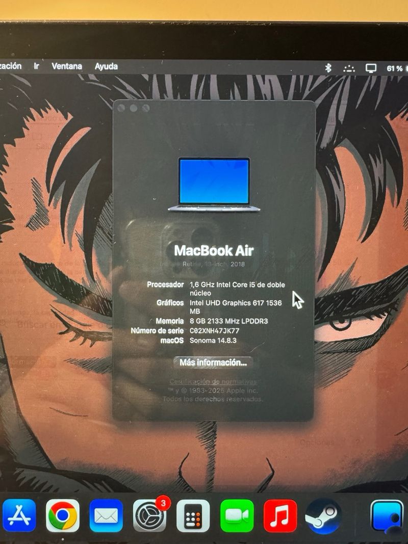MacBook Air 13 2018 i5 8GB RAM 128GB SSD afbeelding 4