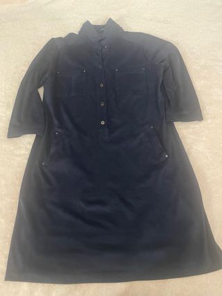 Vestido camisero azul marino Andamio 42-44