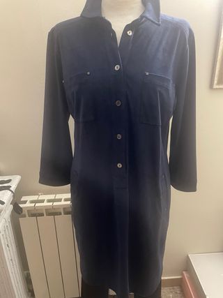 Vestido camisero azul marino Andamio 42-44