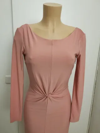Vestido largo rosa palo nuevo talla S