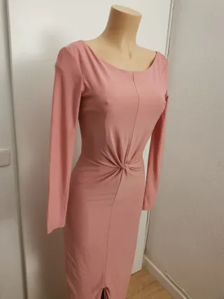 Vestido largo rosa palo nuevo talla S