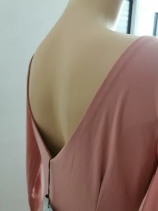 Vestido largo rosa palo nuevo talla S