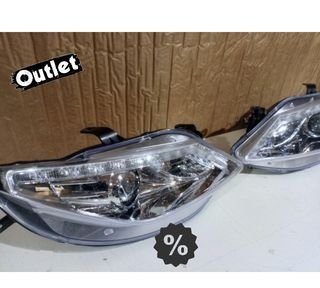TG FAROS PARA SEAT IBIZA 6J 08-12 LUZ DIURNA FONDO CROMO R14