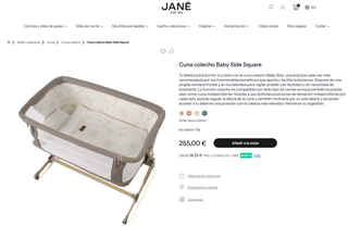 Cuna colecho Baby Side Square (Jané)