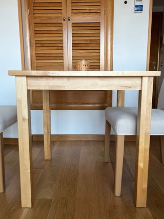 Mesa cuadrada de pino 75x75 IKEA