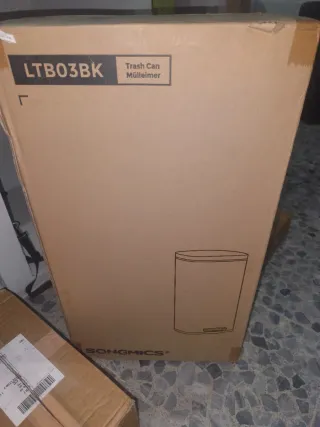 Cubo basura pedal gris plástico