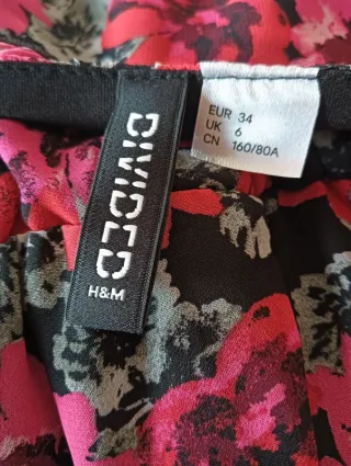 Abito fantasia floreale H&M con volant tg. XS