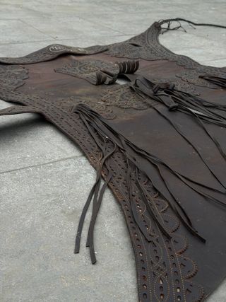 Sajones de cuero marrones