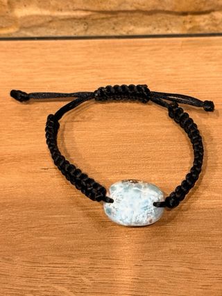 Pulsera Larimar Piedra Natural Ajustable