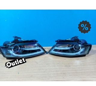 TG FAROS AUDI A4 B8 07-11 LUZ DIURNA LED DRL FONDO NEGRO R14