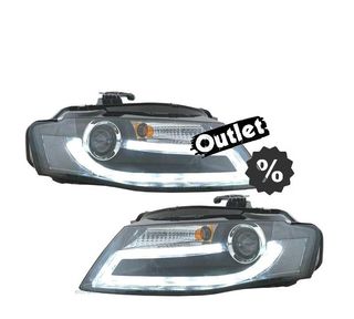 TG FAROS AUDI A4 B8 07-11 LUZ DIURNA LED DRL FONDO NEGRO R14