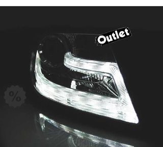 TG FAROS AUDI A4 B8 07-11 LUZ DIURNA LED DRL FONDO NEGRO R14