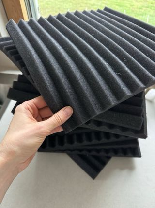 14 Paneles Acústicos Espuma Negro 30 x 30 cm