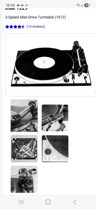 Tocadiscos Dual 1229 Tope de gama