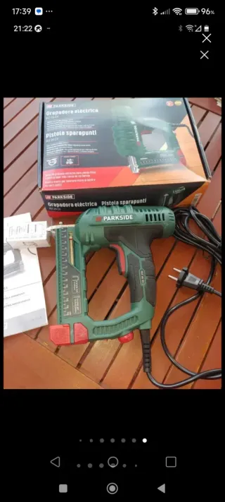 Pistola grapadora eléctrica Parkside