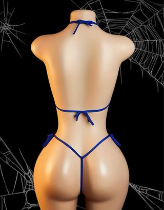 Conjunto Lenceria Sexy Encaje Azul