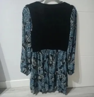 Vestido Zara Terciopelo y Estampado Paisley