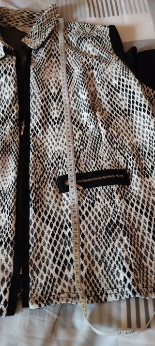 Blusa Ana Colmenero Talla 50 Negro/Blanco