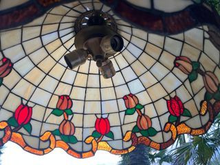 Lámpara estilo Tiffany Cristal y Metal