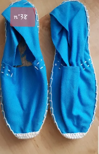 Set 3 Pares Alpargatas Cosidas Mano Nuevas