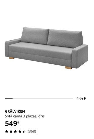 Divano letto Ikea GRALVIKEN Grigio