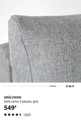 Divano letto Ikea GRALVIKEN Grigio