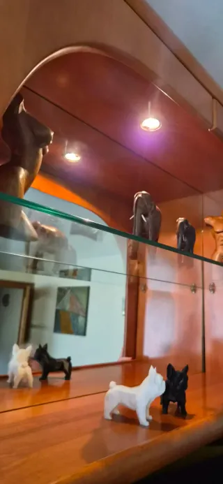 Mueble de comedor madera y cristal. Modular.